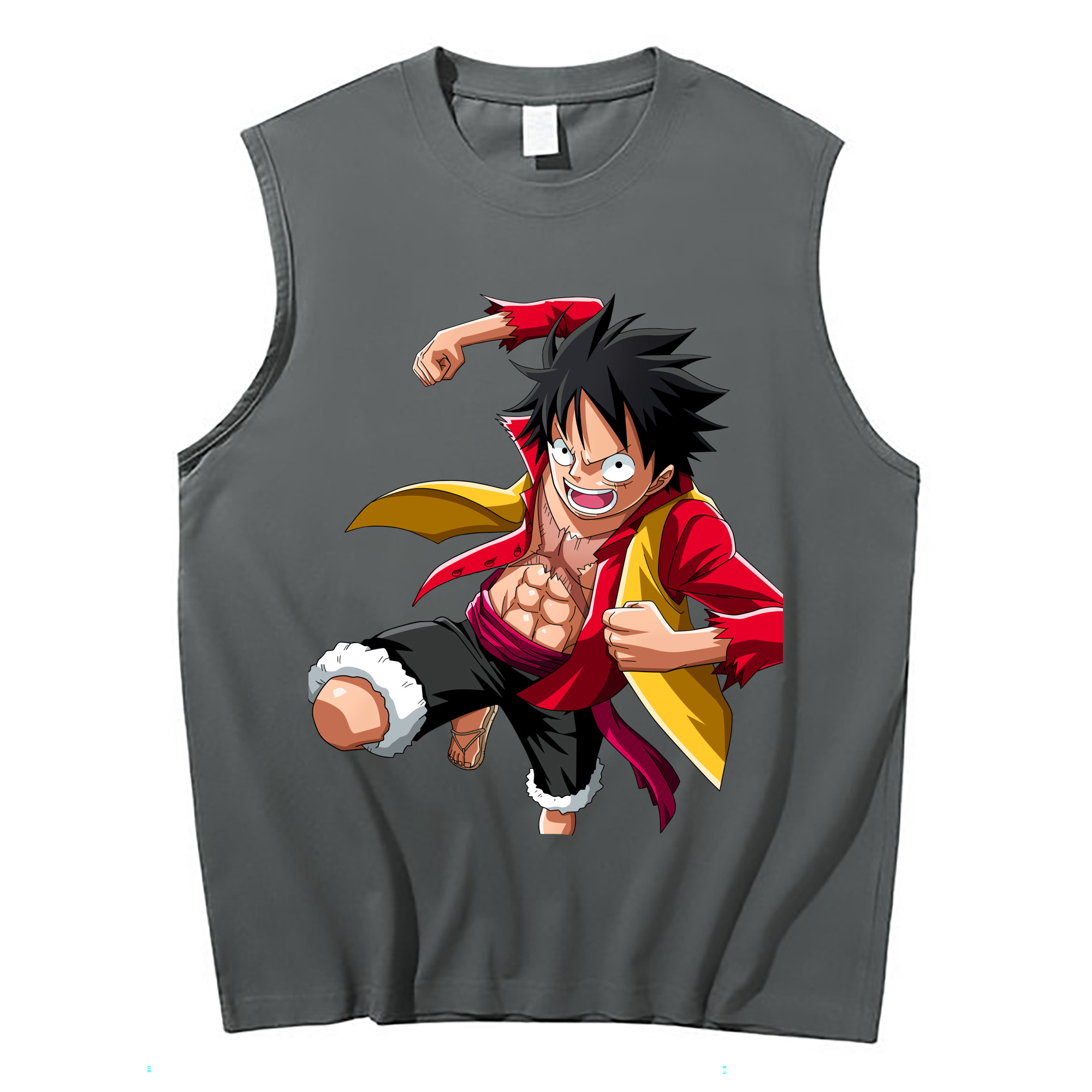 ワンピース モンキー・D・ルフィ ONE PIECE Monkey D. Luffy コットン100％タンクトップ（フロントプリント）